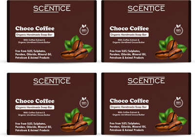 Scentice Choco Coffee Luxury Handmade Soap | Excellent Moisturizing Soap(4 x 100 g)