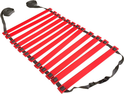DE JURE FITNESS Adjustable Grey Red Agility Ladder 6M Strap 12 Rungs Set Speed Ladder(Grey, Red)