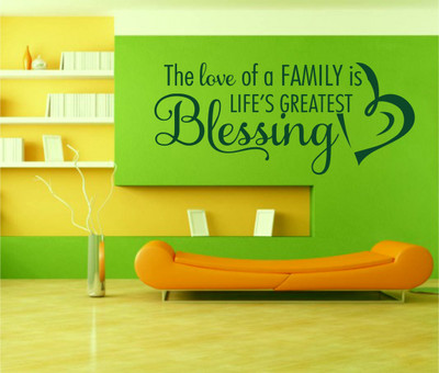 MINIDECOR 130 cm The Love of a Family Self Adhesive Sticker(Pack of 1)