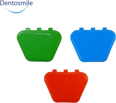 Dentosmile Denture Boxes, Retainer Box Orthodontic Mouth Guard Dental Storage Container/Teeth Storage Box (Multi Colors)/ Pack of 3 Pcs Teeth Whitening Kit
