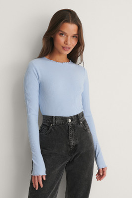 Redamancii Casual Solid Women Blue Top