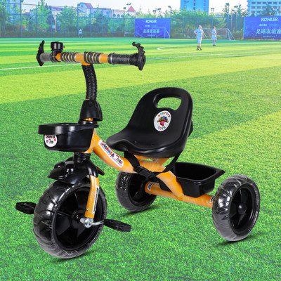 Stepupp YELLOW FRONT AND BACK BASKET FOR TODDLERS-03 Tricycle(Yellow, Black)