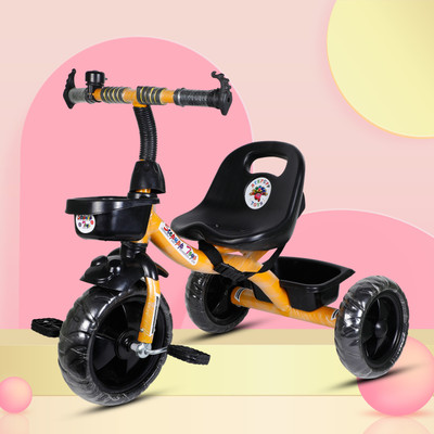 Stepupp STP G YELLOW FRONT AND BACK BASKET FOR CHILDREN-02 Tricycle(Yellow, Black)