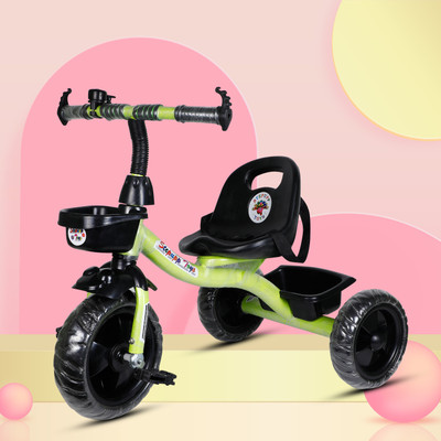 Stepupp \G GREEN FRONT AND BACK BASKET FOR CHILDREN-02 Tricycle(Green)