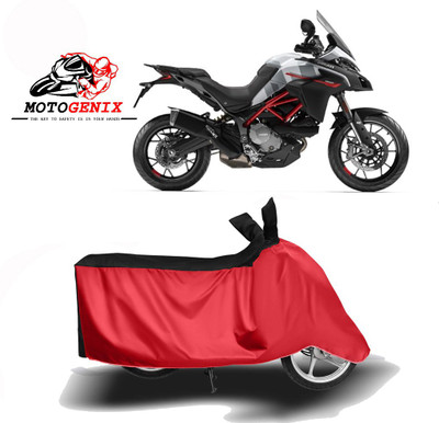 MOTOGENIX Two Wheeler Cover for Ducati(Multistrada, Red, Black)