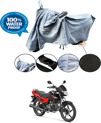 RONISH Waterproof Two Wheeler Cover for Hero(Glamour FI, Grey)