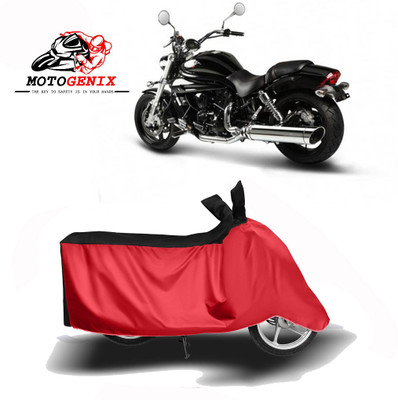 MOTOGENIX Two Wheeler Cover for Hyosung(Aquila 250, Red, Black)