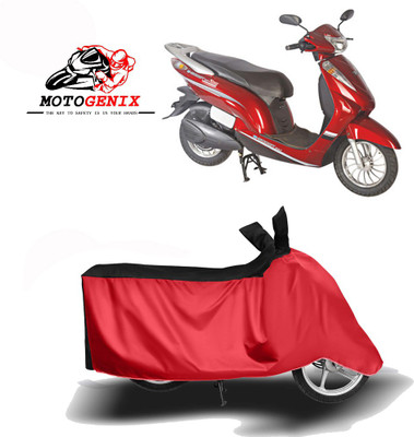 MOTOGENIX Two Wheeler Cover for Avon(E Scoot, Red, Black)