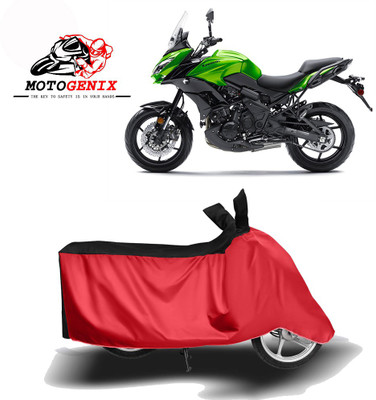 MOTOGENIX Two Wheeler Cover for Kawasaki(Versys 650, Red, Black)