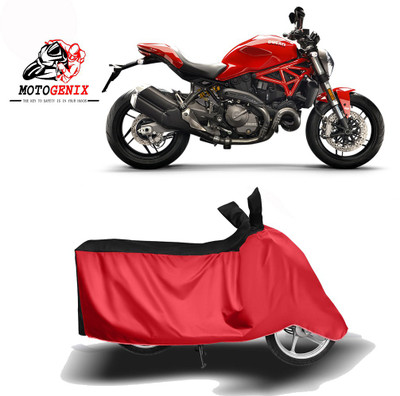 MOTOGENIX Two Wheeler Cover for Ducati(Monster 821, Red, Black)