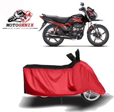 MOTOGENIX Two Wheeler Cover for Hero(Passion Pro TR, Red, Black)