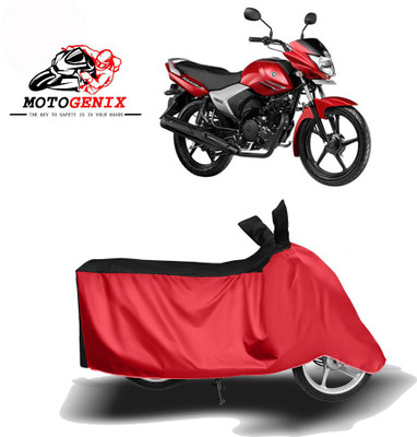 MOTOGENIX Two Wheeler Cover for Yamaha(Saluto, Red, Black)