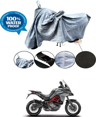 RONISH Waterproof Two Wheeler Cover for Ducati(Multistrada, Grey)