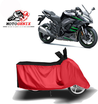 MOTOGENIX Two Wheeler Cover for Kawasaki(Ninja 1000, Red, Black)