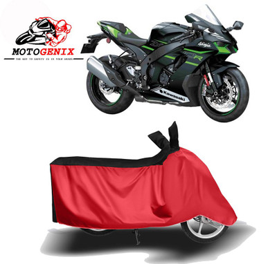 MOTOGENIX Two Wheeler Cover for Kawasaki(Ninja ZX-10R, Red, Black)