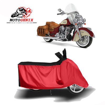 MOTOGENIX Two Wheeler Cover for Indian(Chief Vintage, Red, Black)