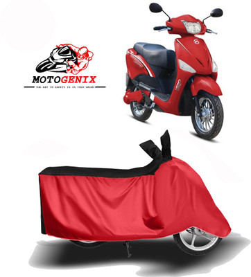 MOTOGENIX Two Wheeler Cover for Hero Electric(Electric Optima, Red, Black)
