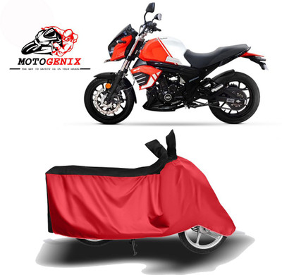MOTOGENIX Two Wheeler Cover for Mahindra(Mojo, Red, Black)