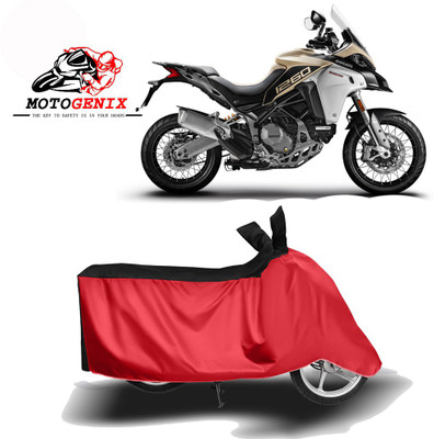MOTOGENIX Two Wheeler Cover for Ducati(Multistrada 1260, Red, Black)