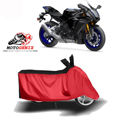MOTOGENIX Two Wheeler Cover for Yamaha(YZF R1M, Red, Black)