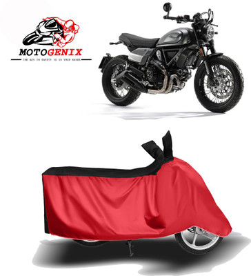 MOTOGENIX Two Wheeler Cover for Ducati(Scrambler, Red, Black)