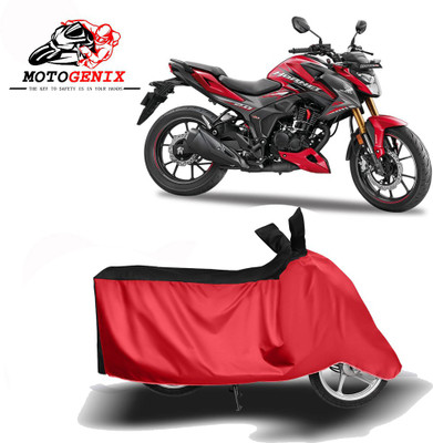 MOTOGENIX Two Wheeler Cover for Honda(CB Hornet 160, Red, Black)