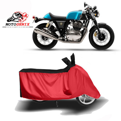 MOTOGENIX Two Wheeler Cover for Royal Enfield(Continental GT 650, Red, Black)