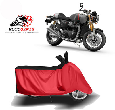 MOTOGENIX Two Wheeler Cover for Triumph(Thruxton 1200 R, Red, Black)