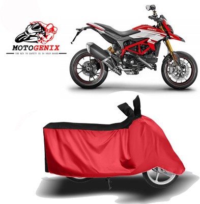 MOTOGENIX Two Wheeler Cover for Ducati(Hypermotard, Red, Black)