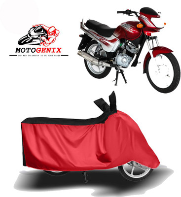 MOTOGENIX Two Wheeler Cover for TVS(Victor GLX, Red, Black)