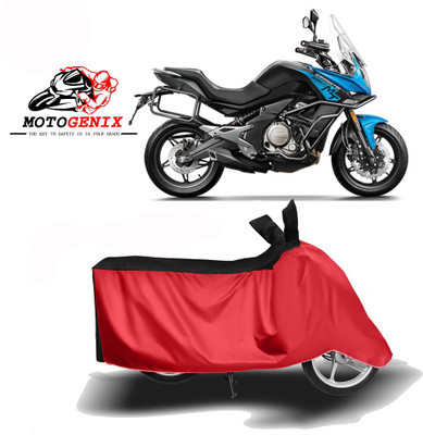 MOTOGENIX Two Wheeler Cover for CFMoto(650MT, Red, Black)