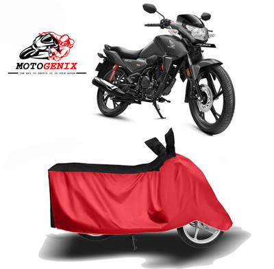 MOTOGENIX Two Wheeler Cover for Honda(CB Shine SP, Red, Black)