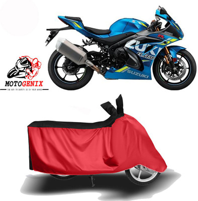 MOTOGENIX Two Wheeler Cover for Suzuki(GSX R1000, Red, Black)