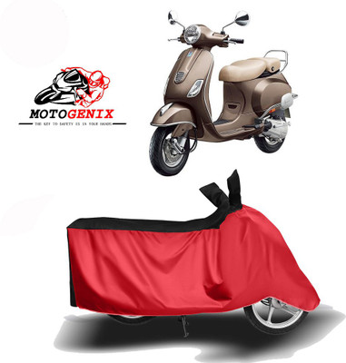 MOTOGENIX Two Wheeler Cover for Vespa(Vespa, Red, Black)