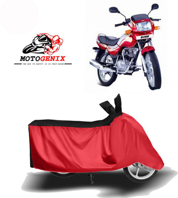 MOTOGENIX Two Wheeler Cover for TVS(Victor Edge, Red, Black)