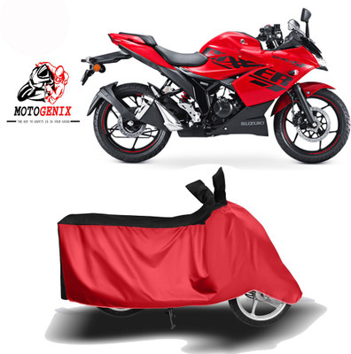 MOTOGENIX Two Wheeler Cover for Suzuki(Gixxer SF 150, Red, Black)