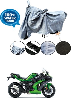 RONISH Waterproof Two Wheeler Cover for Kawasaki(Ninja H2, Grey)