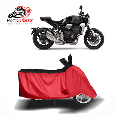 MOTOGENIX Two Wheeler Cover for Honda(CB1000R Plus, Red, Black)