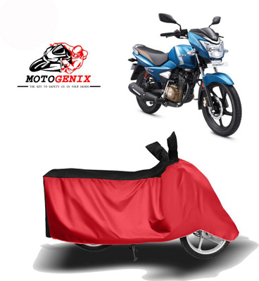 MOTOGENIX Two Wheeler Cover for TVS(Victor New, Red, Black)