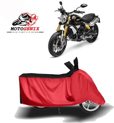 MOTOGENIX Two Wheeler Cover for Ducati(Scrambler 1100, Red, Black)