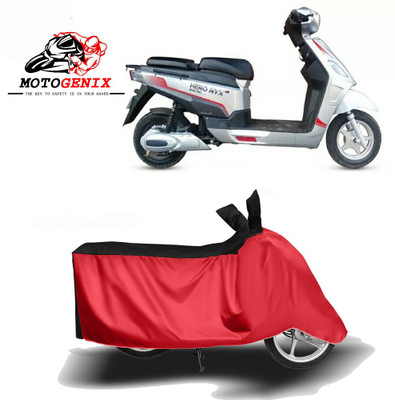 MOTOGENIX Two Wheeler Cover for Hero Electric(Electric NYX e5, Red, Black)