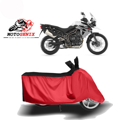 MOTOGENIX Two Wheeler Cover for Triumph(Tiger 800, Red, Black)