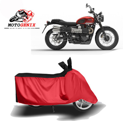 MOTOGENIX Two Wheeler Cover for Triumph(Street Scrambler, Red, Black)