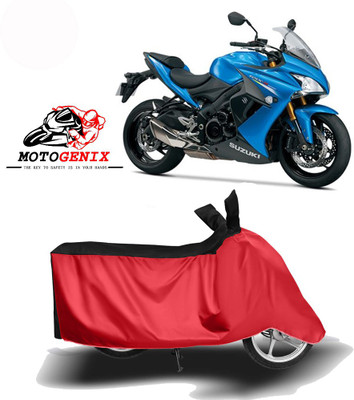MOTOGENIX Two Wheeler Cover for Suzuki(GSX S1000F, Red, Black)