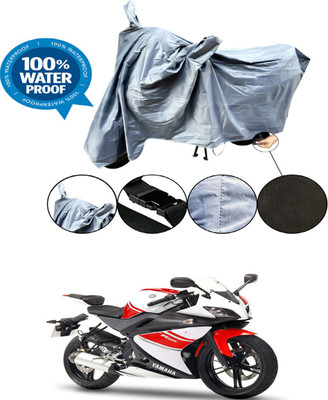 Mdstar Waterproof Two Wheeler Cover for Yamaha(R15 V3, Grey)