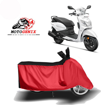 MOTOGENIX Two Wheeler Cover for Hero(Pleasure+ 110, Red, Black)