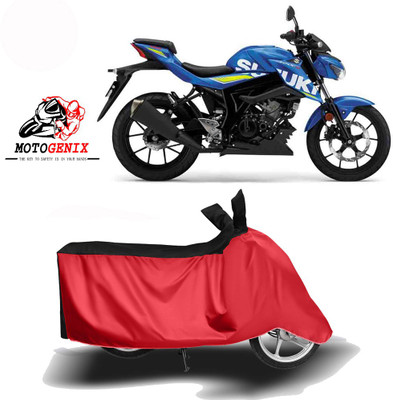 MOTOGENIX Two Wheeler Cover for Suzuki(GSX, Red, Black)