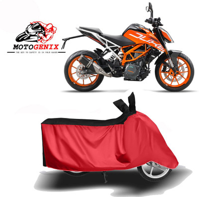 MOTOGENIX Two Wheeler Cover for KTM(390 Duke, Red, Black)