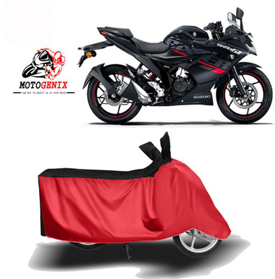 MOTOGENIX Two Wheeler Cover for Suzuki(Gixxer SF, Red, Black)