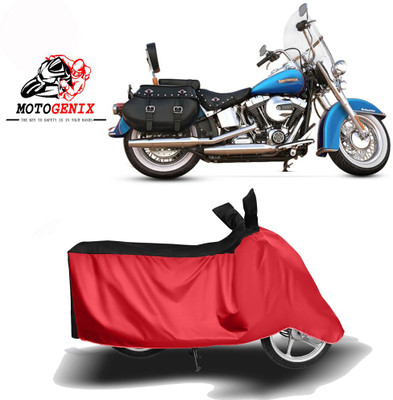 MOTOGENIX Two Wheeler Cover for Harley Davidson(Heritage Softail Classic, Red, Black)
